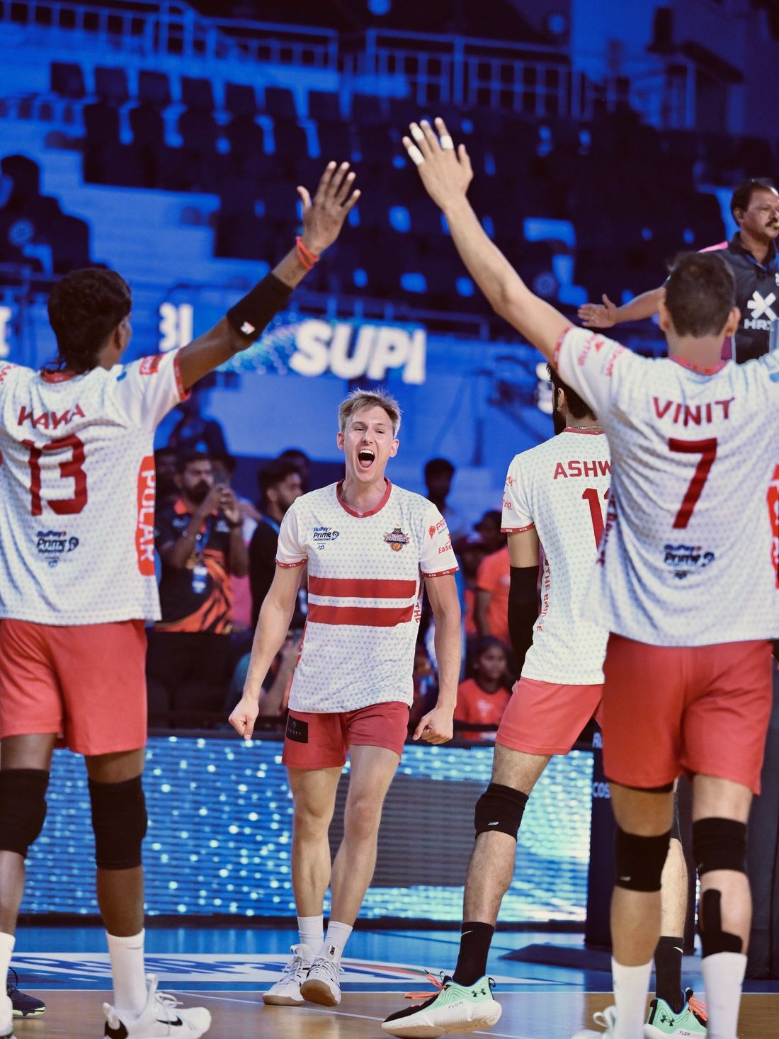 David Kisiel celebrating with teammates